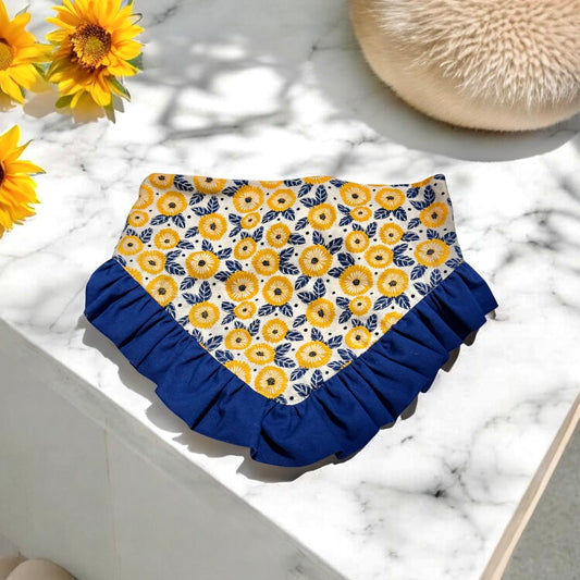 Golden Daisy Ruffle Bandana